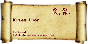 Kutas Upor névjegykártya